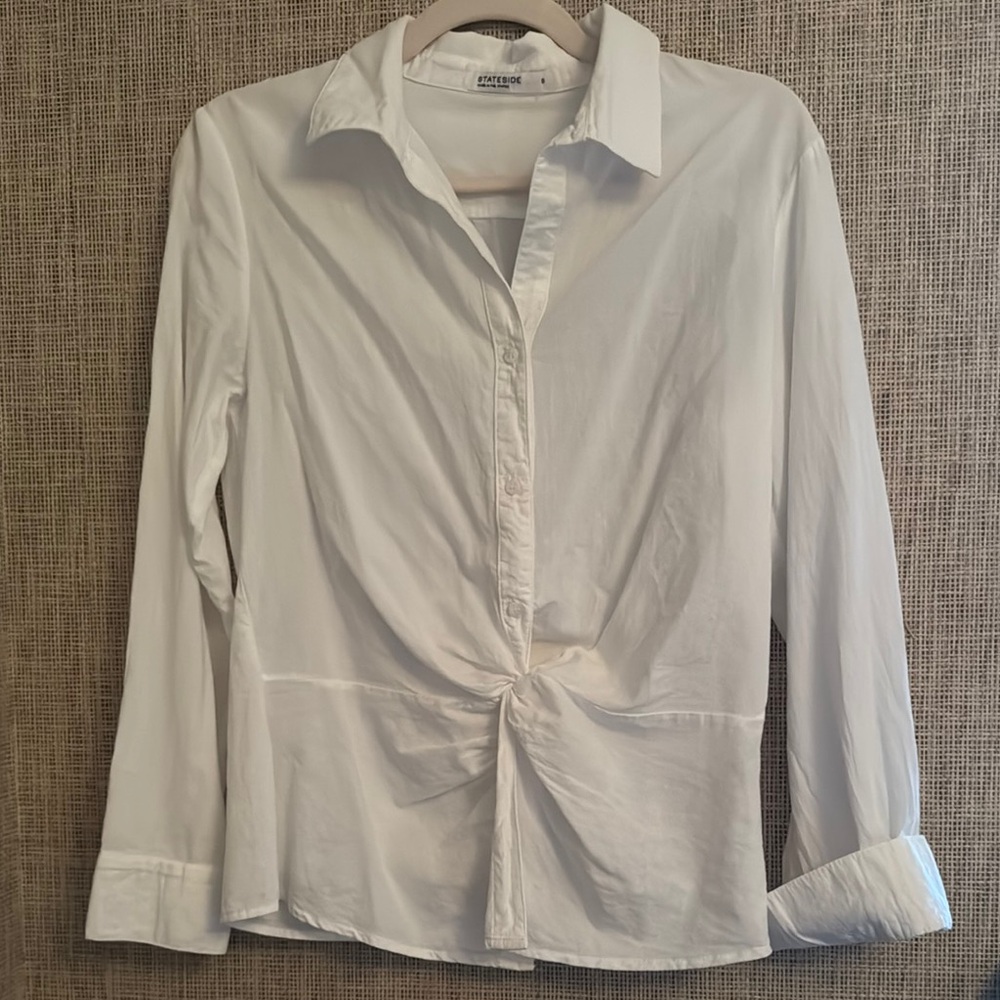 Stateside Crisp White Button-Up Shirt